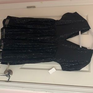 The Impeccable Pig black sparkle romper